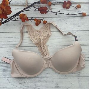 NWT⚜️Victoria’s Secret Racerback Demi Bra in Champagne